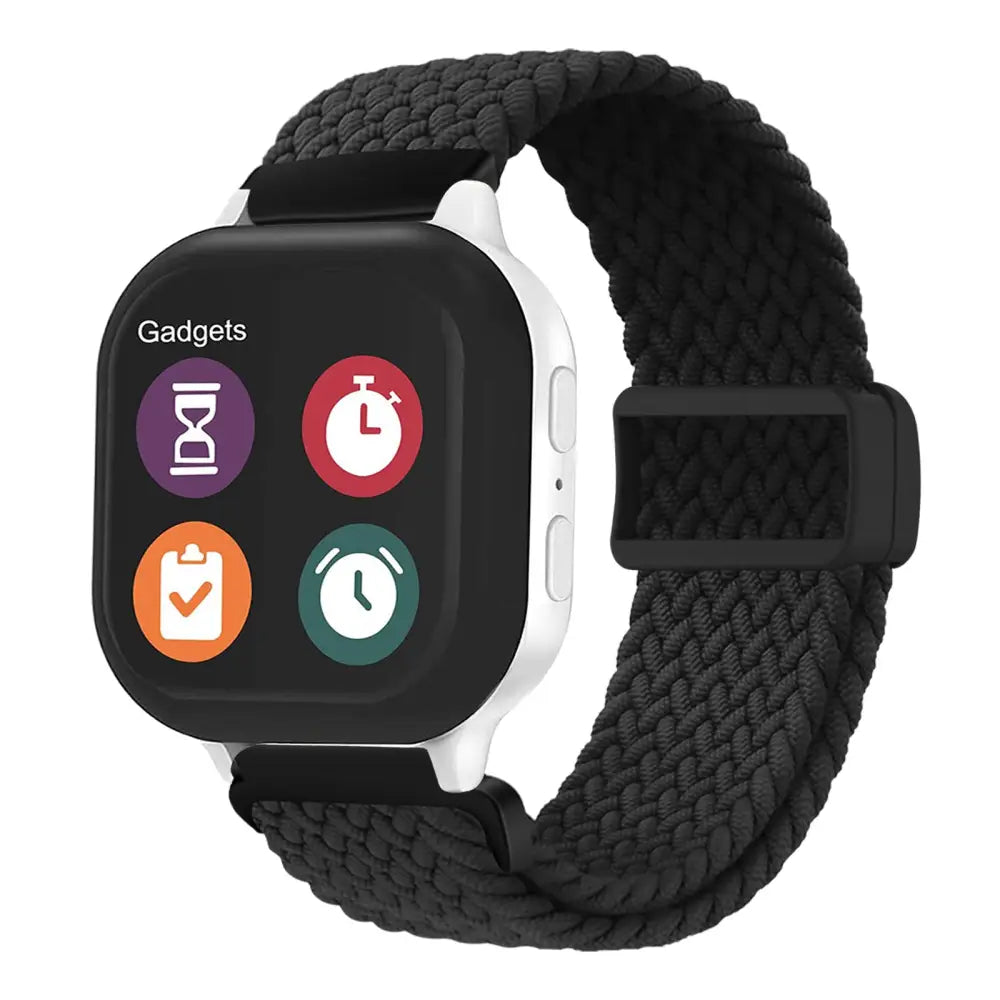 KidTime Braided Band for Verizon Gizmo Watch - Gizmo Watch 3/2/1 / Black - Watch Band for Kids