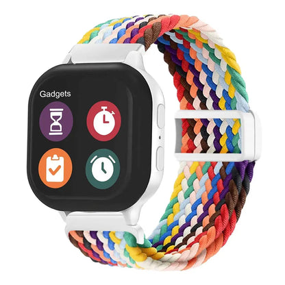 KidTime Braided Band for Verizon Gizmo Watch - Gizmo Watch 3/2/1 / Rainbow - Watch Band for Kids