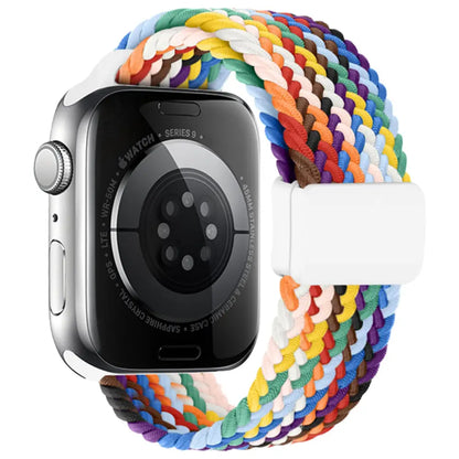 KidTime Braided Band With Case for Kids fits Apple Watch - 42/44/45mm / Rainbow - Watch Band for Kids