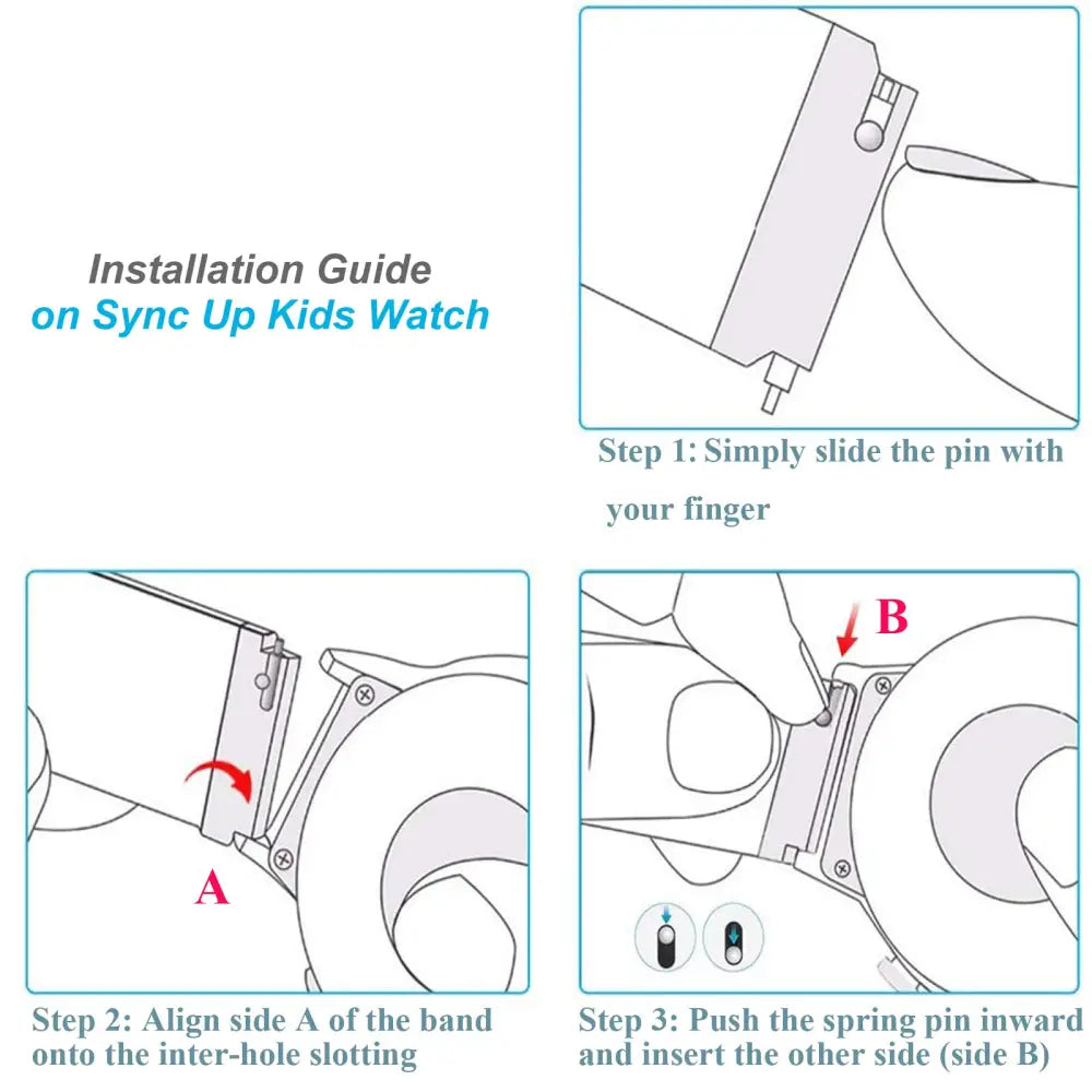 KidTime Nylon Band for T-Mobile Syncup Kids Watch - Watch Band for Kids