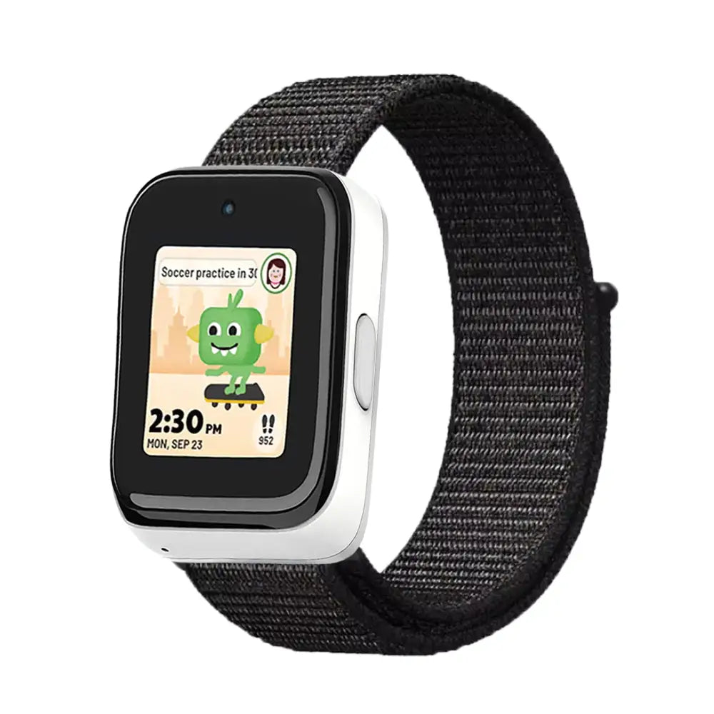 KidTime Nylon Band for T-Mobile Syncup Kids Watch - Black - Watch Band for Kids