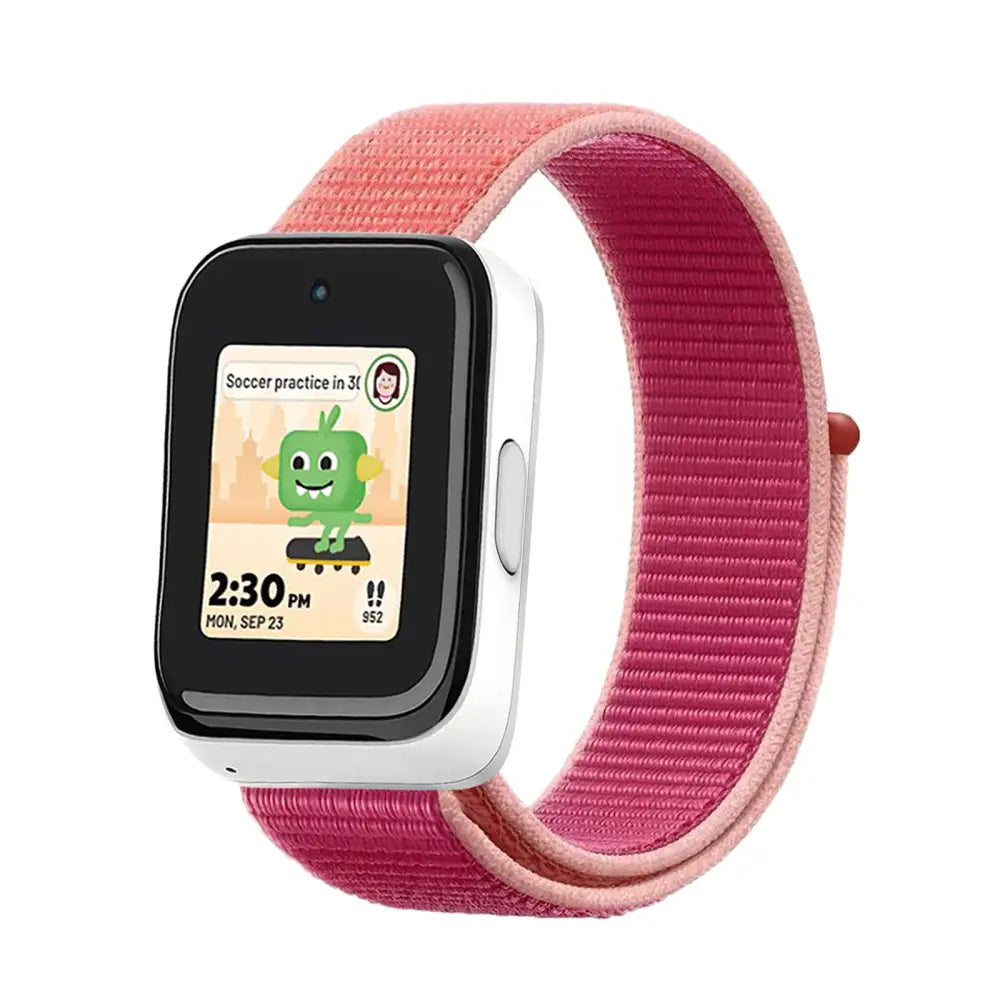 KidTime Nylon Band for T-Mobile Syncup Kids Watch - Red - Watch Band for Kids