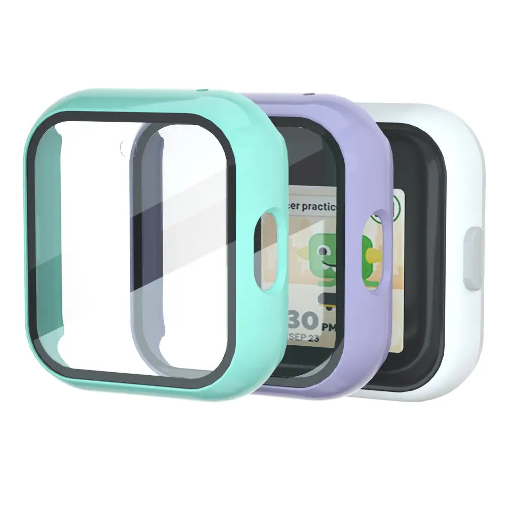 KidTime Screen Protector Case for T-Mobile SyncUP Kids Watch 1 - Cyan + Purple - Watch Case