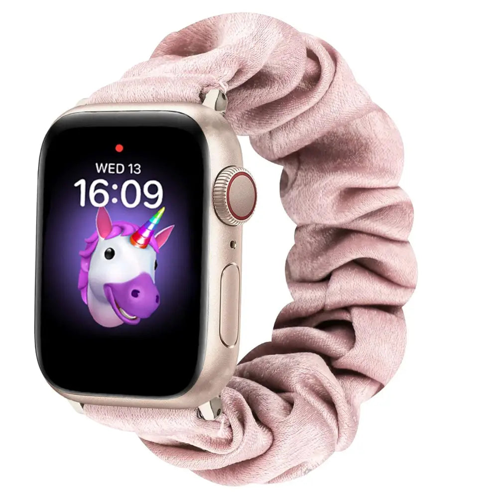 KidTime Scrunchie Band for Kids fits Apple Watch - 38/40/41mm / Pink - Watch Band for Kids