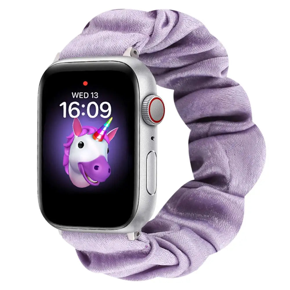 KidTime Scrunchie Band for Kids fits Apple Watch - 38/40/41mm / Purple - Watch Band for Kids