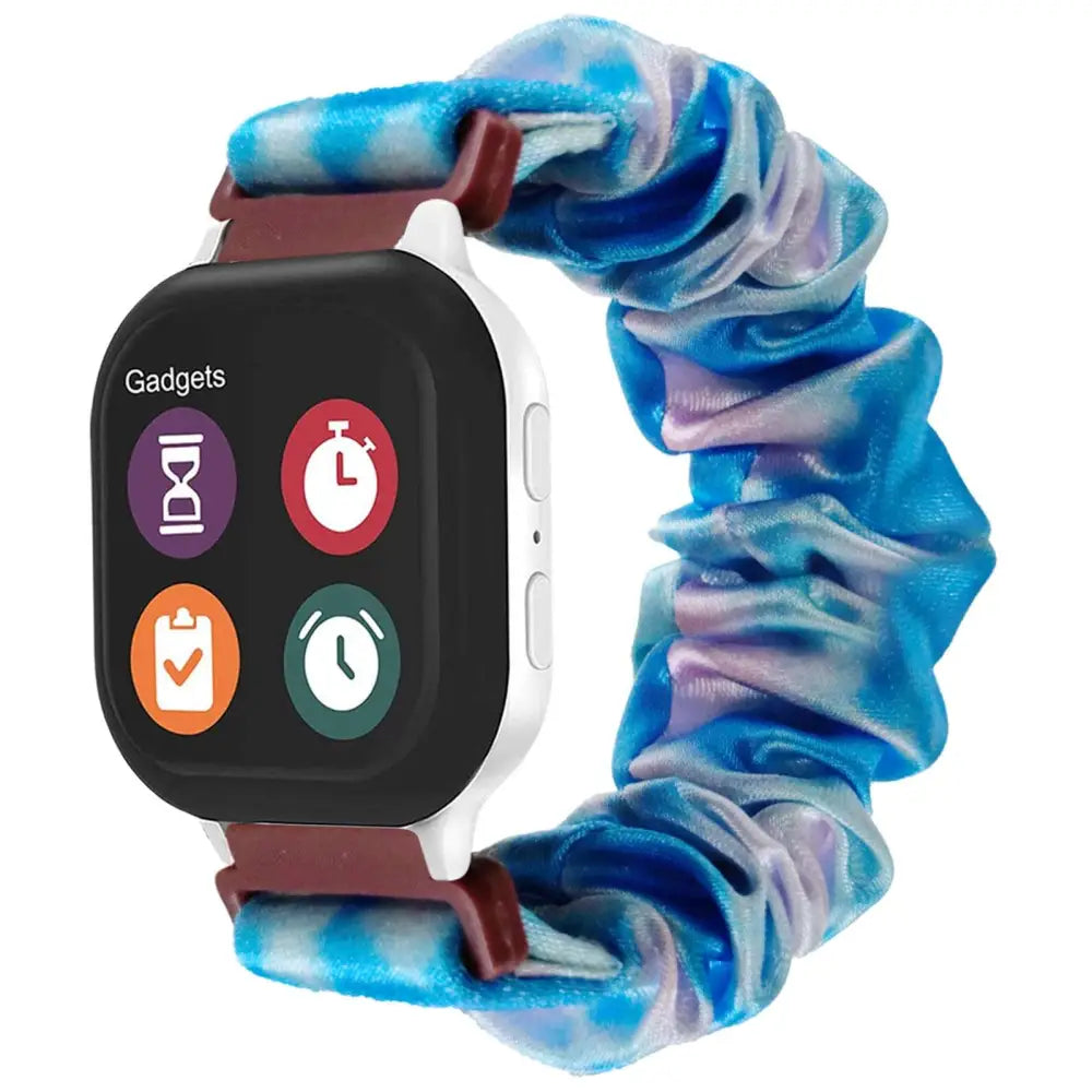 KidTime Scrunchie Band for Verizon Gizmo Watch - Blue Pink - Watch Band for Kids