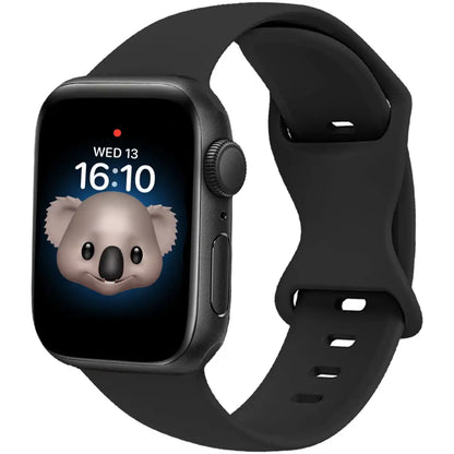 KidTime Soft Silicone Band for Kids fits Apple Watch - 38/40/41mm / Black - Watch Band for Kids